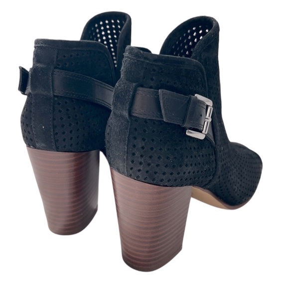 Sam Edelman Easton Black Genuine Leather Perforated Lagenlook boho boots 6.5 - Picture 5 of 11